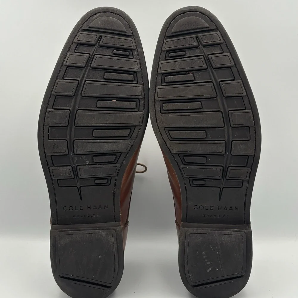 Cole Haan Grand OS Dress Shoes Mens 10.5W Oxford Camel Brown Cap Toe  C23771